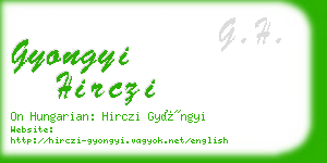 gyongyi hirczi business card